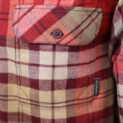 Columbia Men's Weston Pass Red & Beige Plaid L/S Flannel