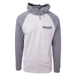 Spotted Clothing Rip Curl Men's Two-Tone Dark Grey Oatmeal Light Weight L/S Pullover Hoodie