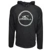 O'Neill Men's Weddle Light Weight Black/White L/S Pull Over Hoodie