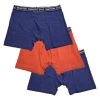 Spotted Clothing Kenneth Cole Men's 3 Pack Solid Navy Red Navy Boxer Briefs (S10)