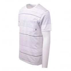 Spotted Clothing Vans Off The Wall Men's White Striped Climbed-J S/S Tee S02