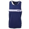 Spotted Clothing Vans Off The Wall Men's Navy White Stripe Sleeveless Tank Top S07-A (Size Small)