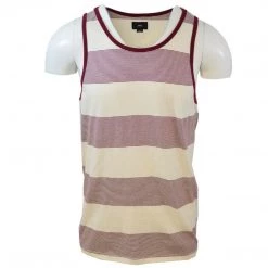 Spotted Clothing Obey Men's Red Velvet Sleeveless Tank Top