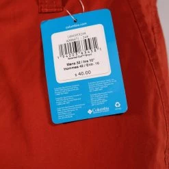 Columbia Men's Carnelian Red Inseam 10