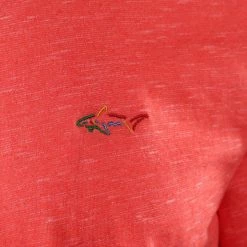 Mens Greg Norman Men's Heather Salmon Pink S/S T-Shirt (S01B) Size Large