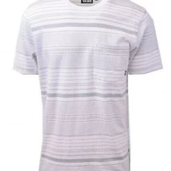 Spotted Clothing Vans Off The Wall Men's White Striped Climbed-J S/S Tee S02