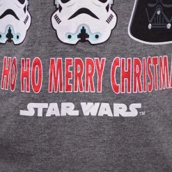 Star Wars Men's Ho Ho Ho Merry Christmas Grey S/S T-Shirt