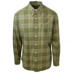 Beretta Men's Green Plaid L/S Woven Shirt
