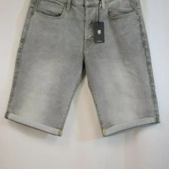 Spotted Clothing G-Star RAW Men's 3301 Straight Light Aged Grey Denim Shorts