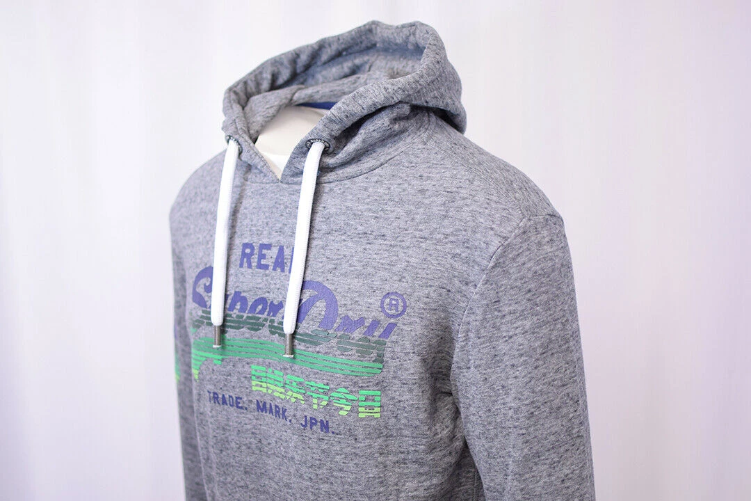 Super Dry SuperDry Men's Vintage Logo Cotton Blend Pull Over Hoodie 12 Super Dry SuperDry Men's Vintage Logo Cotton Blend Pull Over Hoodie