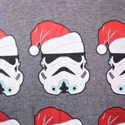 Star Wars Men's Ho Ho Ho Merry Christmas Grey S/S T-Shirt