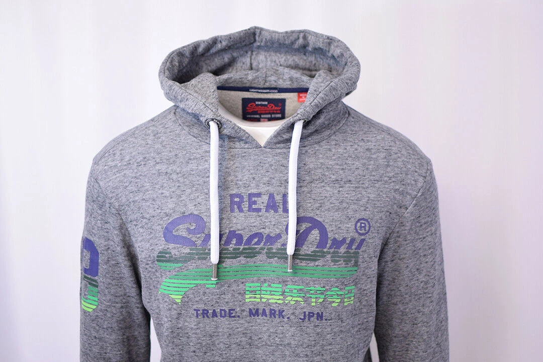 Super Dry SuperDry Men's Vintage Logo Cotton Blend Pull Over Hoodie 11 Super Dry SuperDry Men's Vintage Logo Cotton Blend Pull Over Hoodie