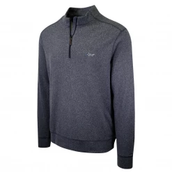 Mens Greg Norman Men's Classic Lightweight 1/4 Zip L/S Pullover Sweater