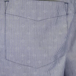 PrAna Men's Blue Diamond Pattern Striped L/S Woven Shirt (S55)