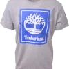 Timberland Men's Grey & Blue Box Logo S/S Tee S01 (Size Small) 2 Timberland Men's Grey & Blue Box Logo S/S Tee S01 (Size Small)