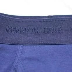Spotted Clothing Kenneth Cole Men's 3 Pack Solid Navy Purple Navy Boxer Briefs (S02)