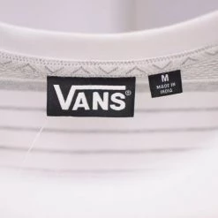 Spotted Clothing Vans Off The Wall Men's White Striped Climbed-J S/S Tee S02