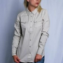 Harley-Davidson Women's Beige 1903 L/S Woven Shirt (S17)