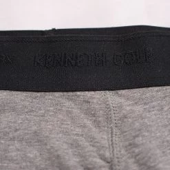 Spotted Clothing Kenneth Cole Men's 3 Pack Solid Dark Heather Grey Boxer Briefs (S09)