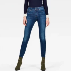 Spotted Clothing G-STAR RAW Women's Dark Aged Shape High Super Skinny Jeans (D07113)