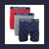 Nautica Men's 3 Pack Of Solid Grey Navy Red Stretch Boxer Briefs (Retail $42) 2 Nautica Men's 3 Pack Of Solid Grey Navy Red Stretch Boxer Briefs (Retail $42)