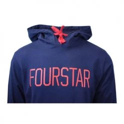 Spotted Clothing Mens Fourstar Men's Navy Blue Light Weight L/S Pullover Hoodie