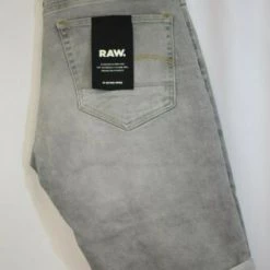 Spotted Clothing G-Star RAW Men's 3301 Straight Light Aged Grey Denim Shorts