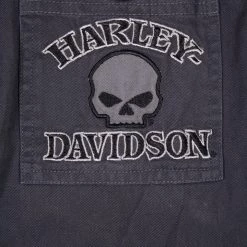 Spotted Clothing Harley-Davidson Men's Charcoal Skull Sleeveless Vest (No Main Label)